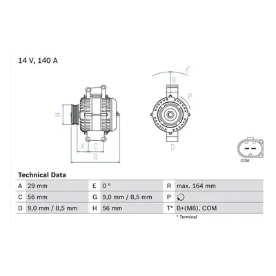 Bosch Lichtmaschine 140A Audi A4 A5 Q5 0986081370