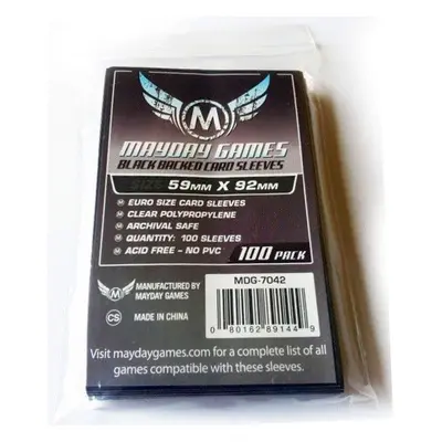 Euro Card Sleeve -Black Backed (100) 59mm x 92mm -7042