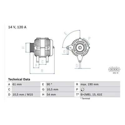 Bosch Lichtmaschine 120A BMW 3er 5er 7er X5 3,0 0986044841