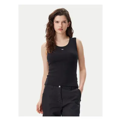 Tommy Jeans Top Essential DW0DW20673 Schwarz Slim Fit