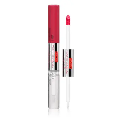 PUPA Milano Made to Last Lip Duo langanhaltender flüssiger Lippenstift mit Glanz Farbton 004 - Geranium Fuchsia 2x4 ml