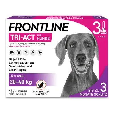 Frontline Tri-Act Lsg.z.Auftropfen f.Hunde 20-40kg 3 St Einzeldosispipetten