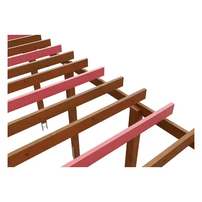Skan Holz Schneelasterhöhung für Flachdach Carports nussbaum, 314 x 860/316 x 860 cm
