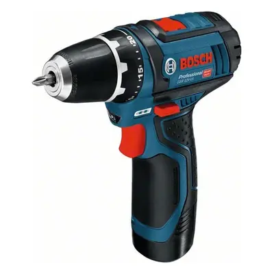 Bosch Professional Akku-Bohrschrauber GSR 12V-15, 2 x 2,0 Ah, Tasche , Abmessungen:243 x 115 x 317mm
