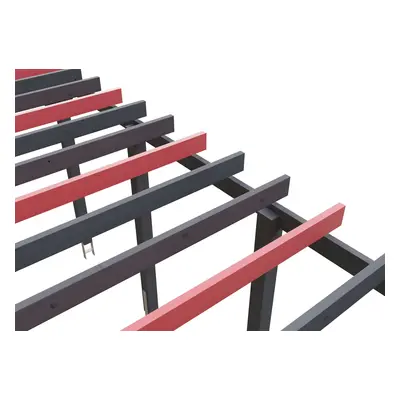 Skan Holz Schneelasterhöhung für Flachdach Carports schiefergrau 314 x 555 / 316 x 554 cm