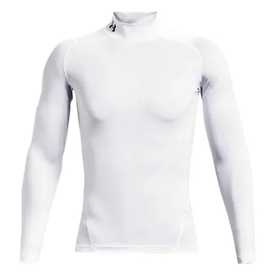 Under Armour HeatGear Compression Mock Langarmshirt weiß - XXL