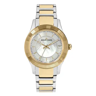 Jacques Lemans 1-2194F Damen-Armbanduhr Venice Zweifarbig