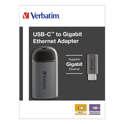 Verbatim USB-C auf Gigabit Ethernet Adapter - Netzwerkadapter um Gerät