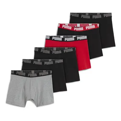 PUMA Boxershorts Herren (6-er Pack), Kleidung, Grau, 3