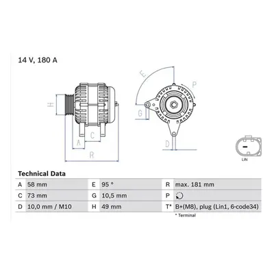 Bosch Lichtmaschine 180A 0986084630 BMW 1er 2er 3er 4er 5er X1 X2 X3 X4 Mini Mini