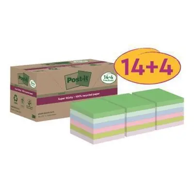 Post-it Haftnotiz Super Sticky 654 RSSCOL14+4F sort. 18St. 111670299