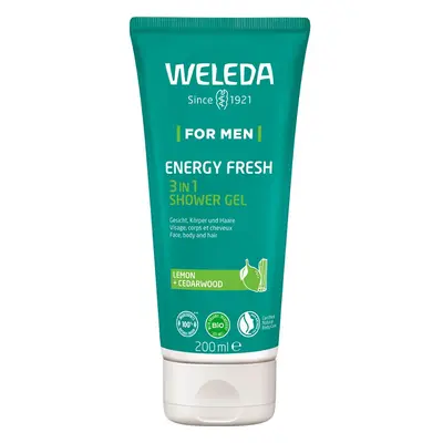 Weleda Energy Fresh 3in1 Reinigungsgel 3 in 1 für Haar und Körper für Herren 200 ml