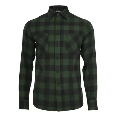 Hemd Urban Classics Checked Flanell Shirt Black/ Green S