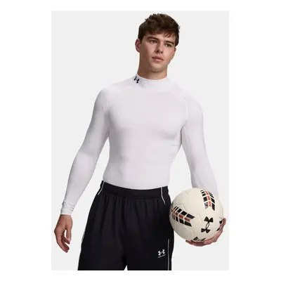 Under Armour HeatGear Compression Mock Langarmshirt weiß - XL