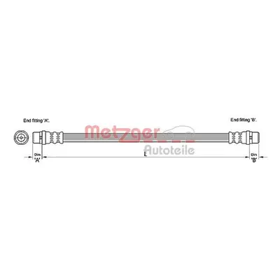 Metzger Bremsschlauch vorne rechts Audi A6 4F