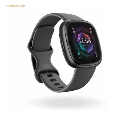 Fitbit Sense 2 - 40 mm - Graphit - Smartwatch mit Armband - Graphit - Handgelenkumfang: bis zu 209 mm - NFC, Bluetooth