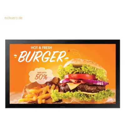 Samsung LH24OHBEBGBXEN, Digital Beschilderung Flachbildschirm, 61 cm (24 Zoll), IPS, 1920 x 1080 Pixel, WLAN