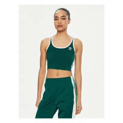 Adidas Top adicolor 3-Stripes JD4614 Grün Slim Fit