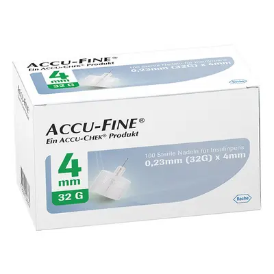 Accu Fine sterile Nadeln f.Insulinpens 4 mm 32 G 100 St Kanüle