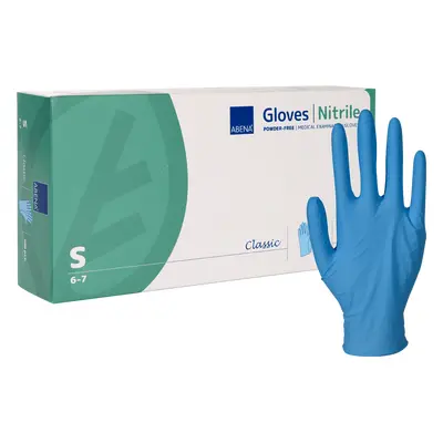 ABENA Classic Nitril Unt.Hands.unste.pf S blau 100 St.