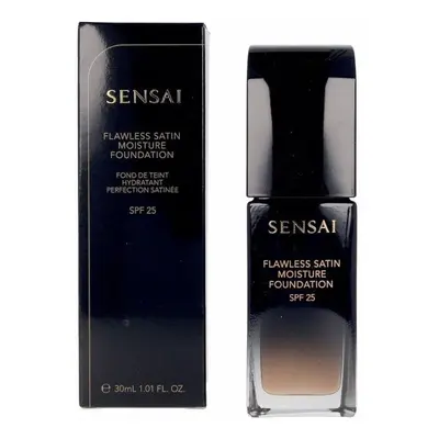 Sensai Flawless Satin Moisture Foundation Flüssiges Make-Up SPF 25 Farbton 204 Honey Beige 30 ml