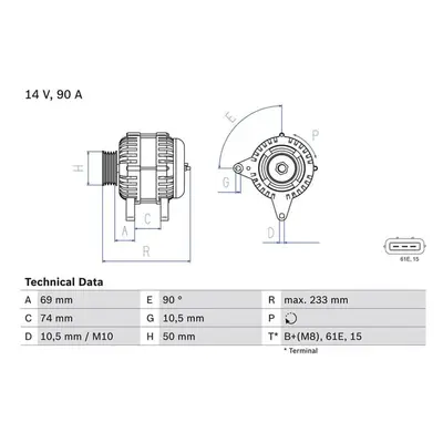 Bosch Lichtmaschine 90A BMW 3er 5er X5 Z3