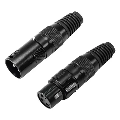 OMNITRONIC XLR Buchse/Stecker Set 3pol schwarzes Gehäuse 5x