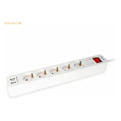 Digital data communication equip Steckdosenleiste 5-fach Schuko, 2x US