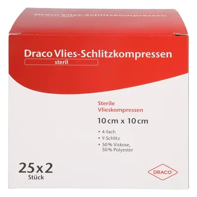 SCHLITZKOMPRESSEN Vlies 10x10 cm steril 4fach 50 St.