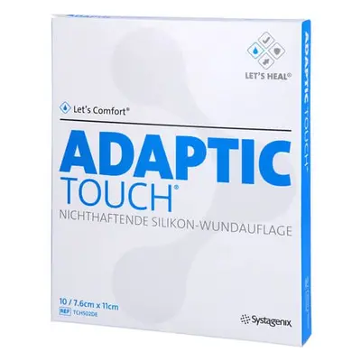 Adaptic Touch 7,6x11 cm nichthaft.Sil.Wundauflage 10 St Wundgaze