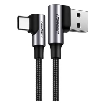 USB-A auf USB-C Daten- und Ladekabel UGREEN US255 Gewinkelt, 60W, 1m, Grau