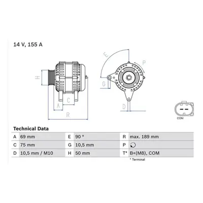 Bosch Lichtmaschine 155A BMW 5er 7er X3 0986047400