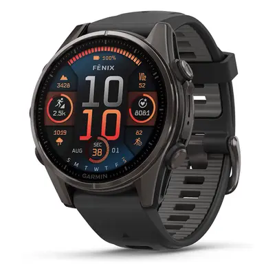 Garmin - Fenix® 8 – 43mm Amoled Pulsuhr sapphire nebelgrau