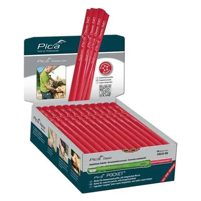 100 Stk. Pica Zimmermannsbleistift Classic 540 L.24cm 2H ungespitzt Pica-Marker
