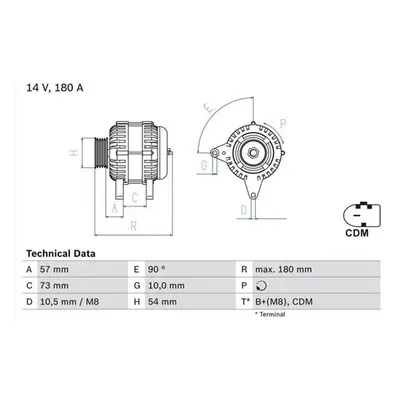 Bosch Lichtmaschine 180A BMW 1er 3er 5er X1 X3 2,0