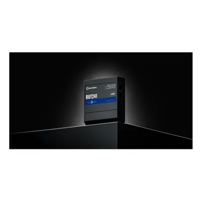 Teltonika RUT241 eSIM | Industrieller 4G-LTE-Router | Cat 4, 2x RJ45 100Mb/s, eSIM, Router für Mobilfunknetz, Schwarz, Aluminium