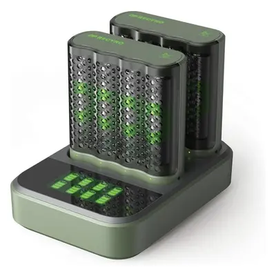 GP ReCyko Speed Ladegerät M452 (USB), 2er-Set + Dock D851 inkl. 8× AA 2600 mAh Batterien