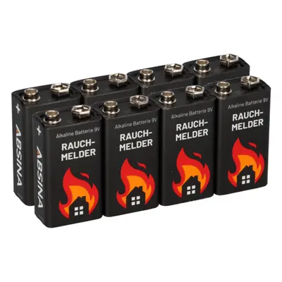 8x 9V-Block Rauchmelder Batterie für Rauchwarnmelder Messgeräte Spielzeuge