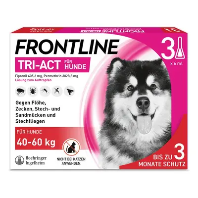Frontline Tri-Act Lsg.z.Auftropfen f.Hunde 40-60kg 3 St Einzeldosispipetten