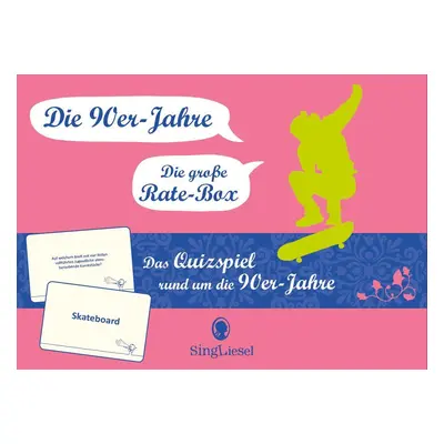Das große 90er-Jahre-Quiz. Das Spiel für Senioren rund um die 90er Jahre. Spiele-Box mit 100 Karten