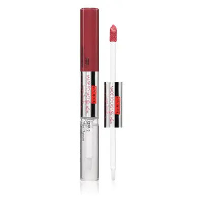 PUPA Milano Made to Last Lip Duo langanhaltender flüssiger Lippenstift mit Glanz Farbton 015 - Nude Set 2x4 ml