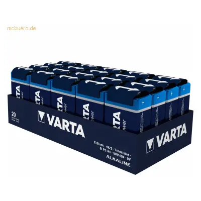 Varta VARTA HIGH ENERGY Batterie E-Block (9V-Block) 20er