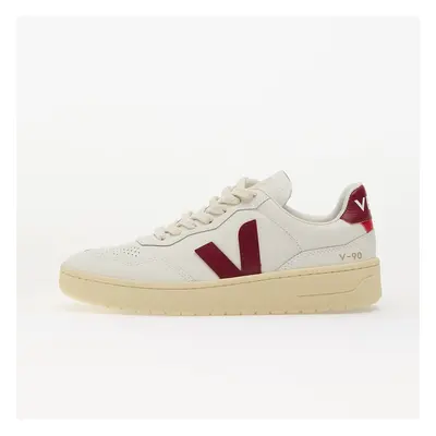 Veja V-90 Leather Ext Marsala White VD2003657A Damen - Sneaker Veja - Weiß - VD2003657A-4 - Size: 4