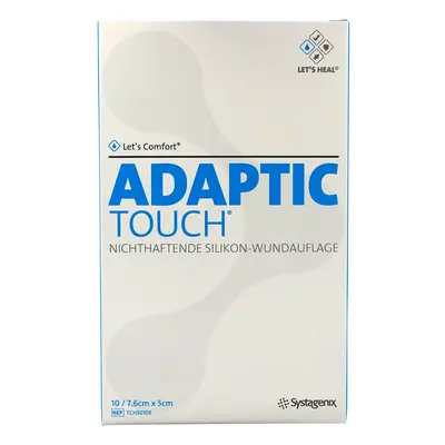 Adaptic Touch 5x7,6 cm nichthaft.Sil.Wundauflage 10 St Kombipackung