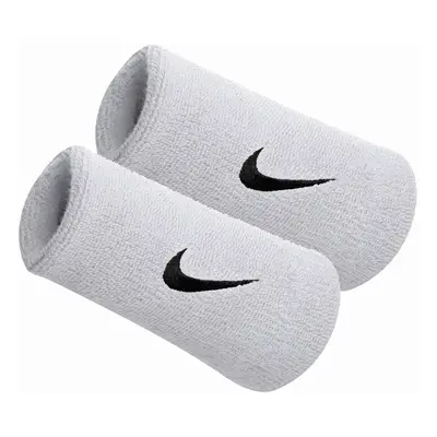 Nike Swoosh Doublewide Wristbands 2-Pack White/Black