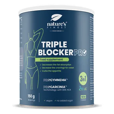 Nature's Finest Triple blockerPRO, 3in1 Ergänzung zum Abnehmen und Fettverbrenner, klinisch geprüft 150 g Pulver