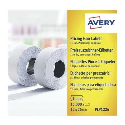 Avery PLP1226, Weiß, Preisschild, Permanent, Papier, 1500 Stück(e), 10 Blätter