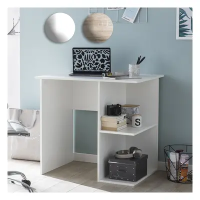 FineBuy Schreibtisch 82 x 76 x 60 cm mit Ablage, Kinderschreibtisch, Kleiner Laptop PC Tisch Büro ohne Rollen, Bürotisch, Arbeit