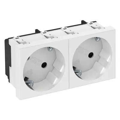 OBO Bettermann Steckdose 33 Grad, 2-fach STD-D3S RW2 6120103