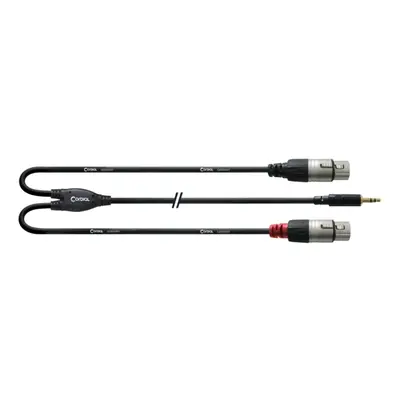 Cordial CFY 3 WFF, 3m, 3,5mm Stereo Klinke2x XLR female Stecker, Y-Audiokabel